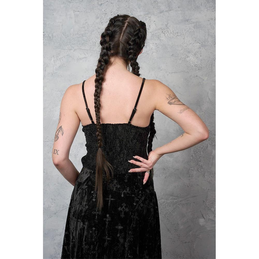 Banned - Sanctum Velvet Ärmelloses Top - Schwarz